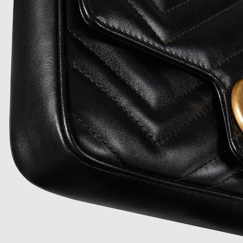 GG Marmont Mini-Tasche in schwarzes Leder | GUCCI® DE 