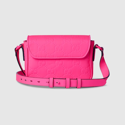 GG rubber effect super mini bag in fuchsia leather GUCCI Canada