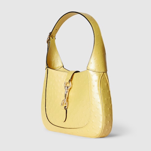 Sac à épaule Gucci Jackie en cuir d’autruche
