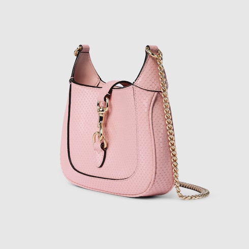 Gucci Jackie Notte系列蟒蛇皮迷你手袋