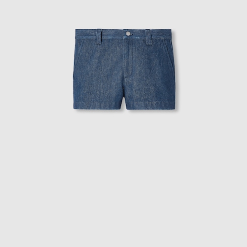 Low waist denim shorts with Horsebit Detail 2