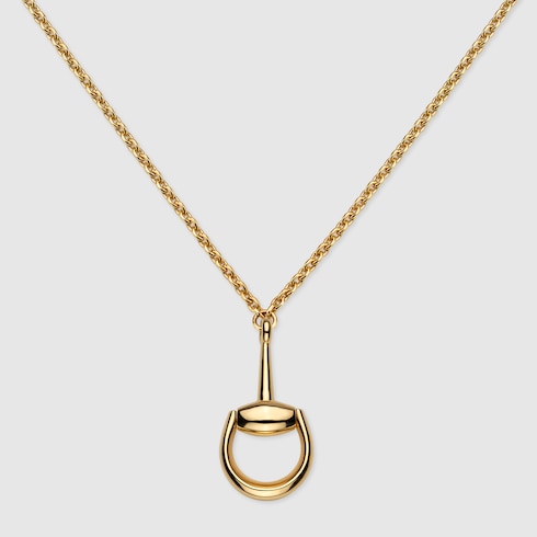 Long collier chaîne avec détail Mors 18 carats