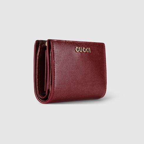 Card case wallet with Gucci script