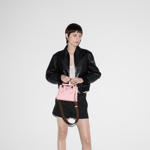 Mini borsa shopping Gucci Diana in pitone