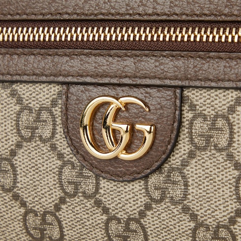 Ophidia GG Super-Mini-Schultertasche in beige- und 
