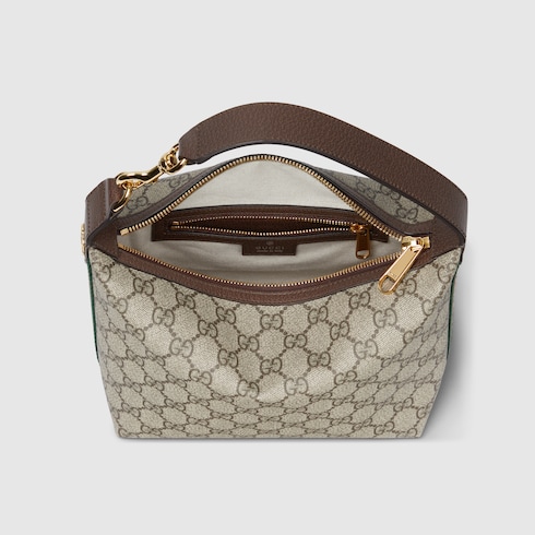 Ophidia GG Super-Mini-Schultertasche in beige- und 
