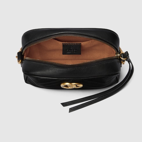 Mini sac GG Marmont en cuir noir GUCCI BE