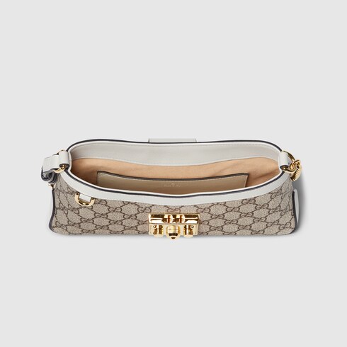 Bolsa para el hombro pequena Padlock inpiel blanca GUCCI MX