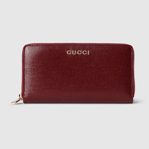 Zip around wallet with Gucci script