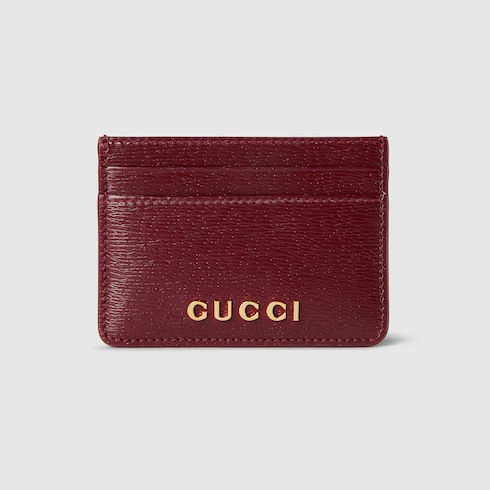 Card case with Gucci script
