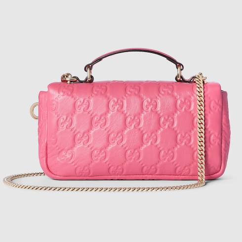 GG Milano mini top handle bag in Pink Leather GUCCI SI