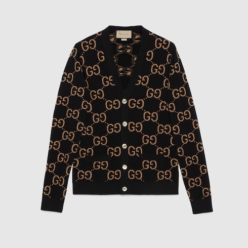 GG wool jacquard cardigan