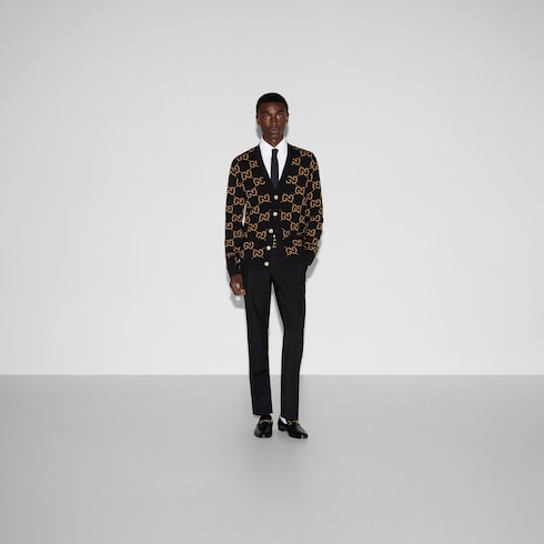 GG wool jacquard cardigan