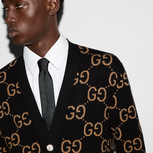 GG wool jacquard cardigan