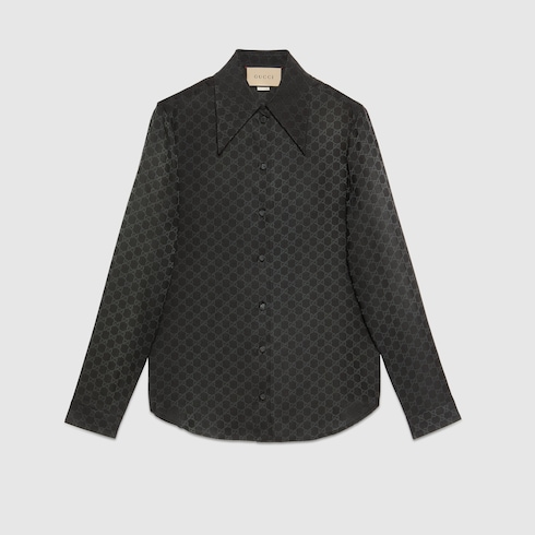 GG silk crêpe shirt