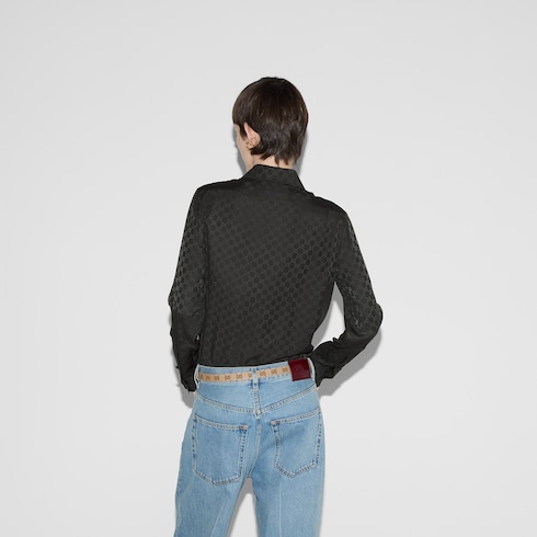GG silk crêpe shirt