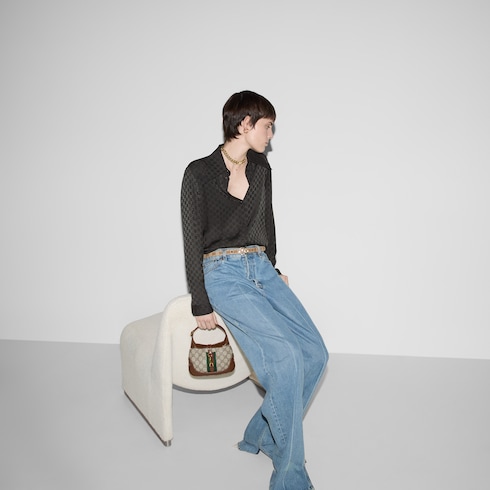 GG silk crêpe shirt