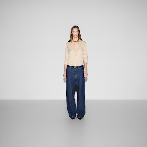 GG silk crepe shirt