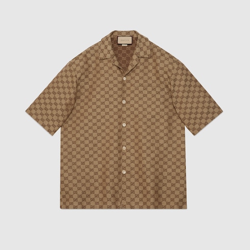 Chemise en toile en mélange de lin GG
