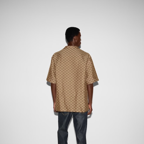 Chemise en toile en mélange de lin GG
