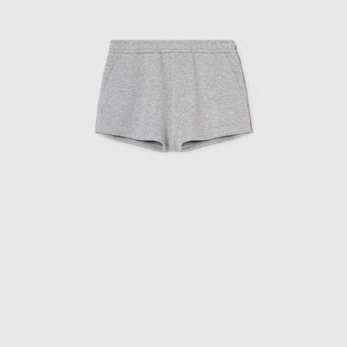 Cotton jersey embossed shorts