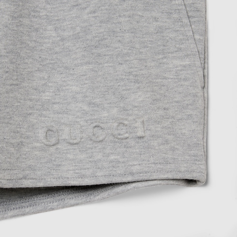 Cotton jersey embossed shorts