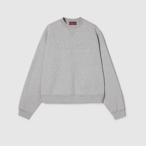 Sweat-shirt en jersey de coton embossé