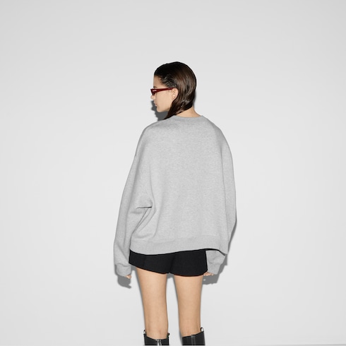 Sweat-shirt en jersey de coton embossé
