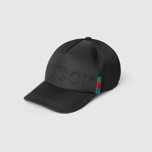 Cappellino da baseball in nylon con logo Gucci