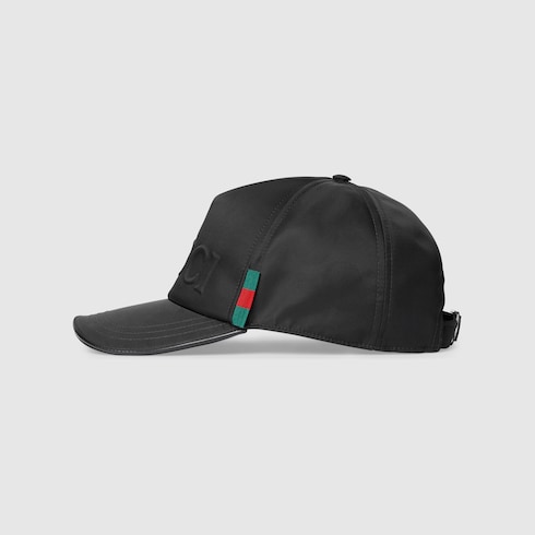 Cappellino da baseball in nylon con logo Gucci