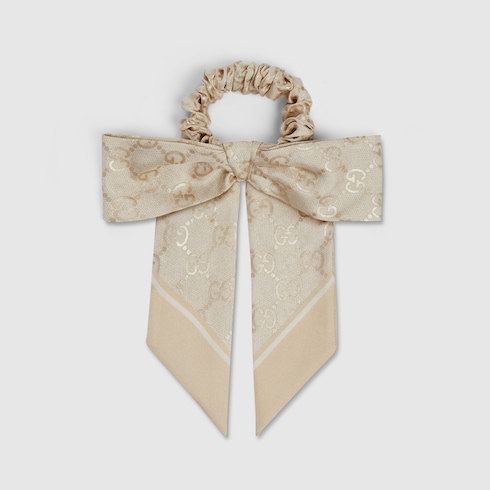 Chouchou en jacquard de soie GG