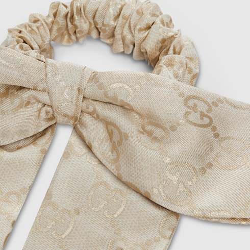 GG silk jacquard scrunchie Detail 2