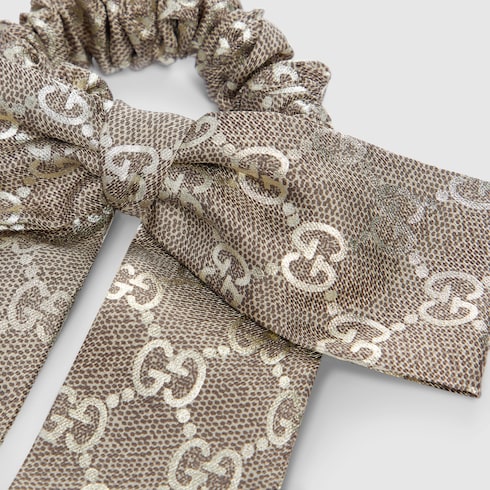 Chouchou en jacquard de soie GG