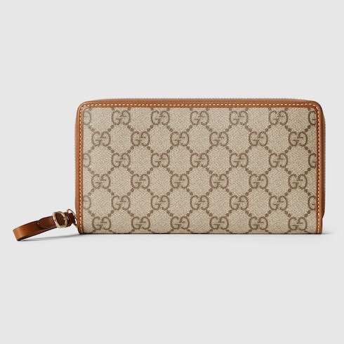 GG Emblem zip around wallet