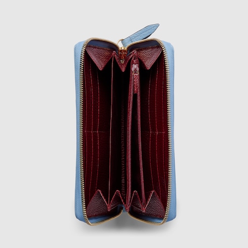 Bi-color GG Marmont zip around wallet