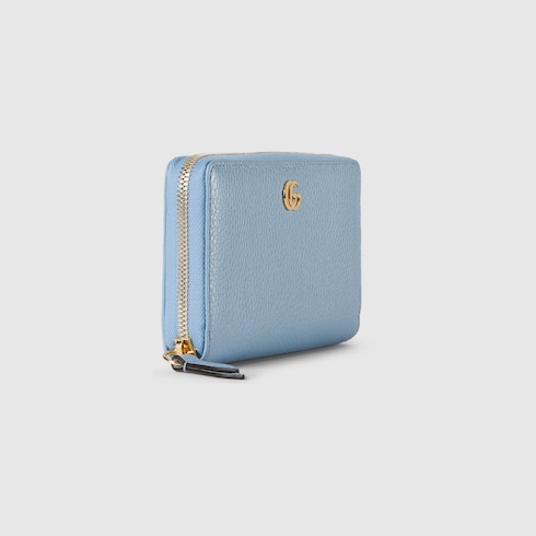 Bi-color GG Marmont zip around wallet