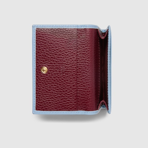 Bi-color GG Marmont card case