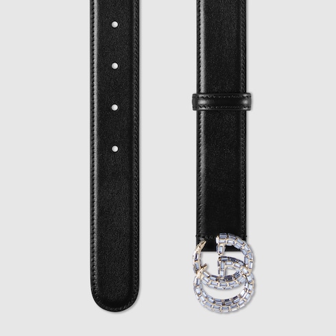 GG Marmont thin belt with crystals Detail 2