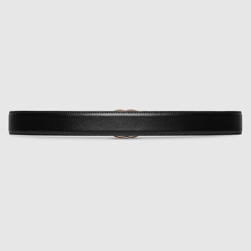 マッドラッド35 GG Marmont thin belt with beading in black leather | GUCCI® US