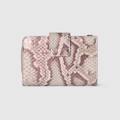 GG Marmont python wallet with bamboo