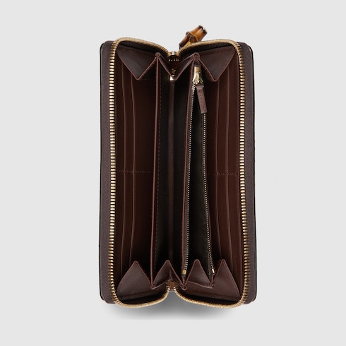Zip-around python wallet with bamboo