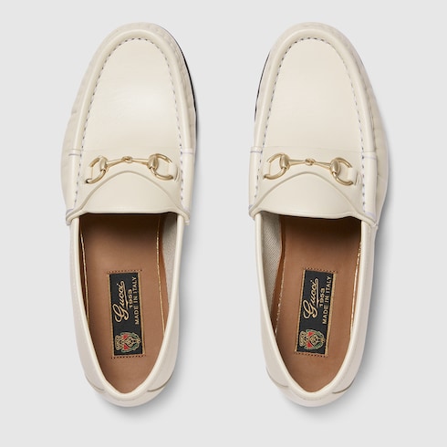 Women's Horsebit 1953 loafer in white leather | GUCCI® US