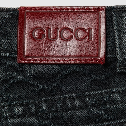 Pantalón de jacquard de denim GG para bebé