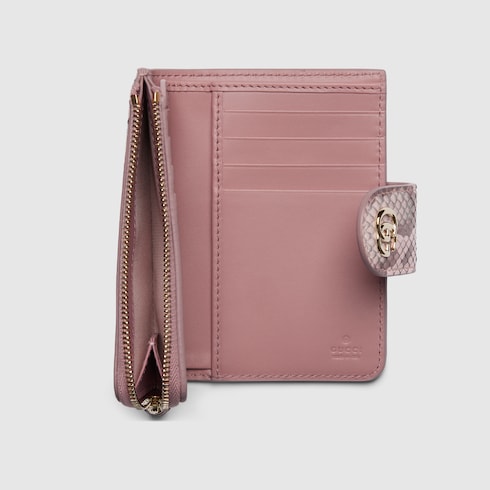 GG Marmont python wallet with bamboo