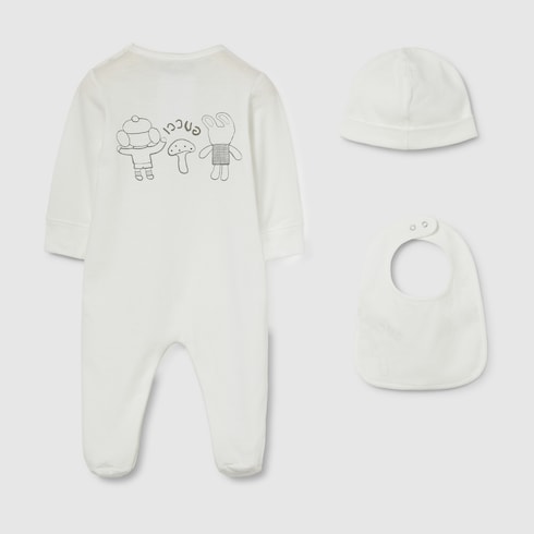 Ensemble cadeau pour bébé trois pièces imprimées