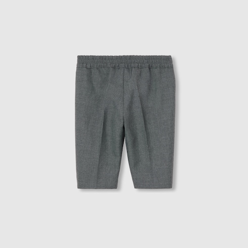 Baby embroidered wool twill pant
