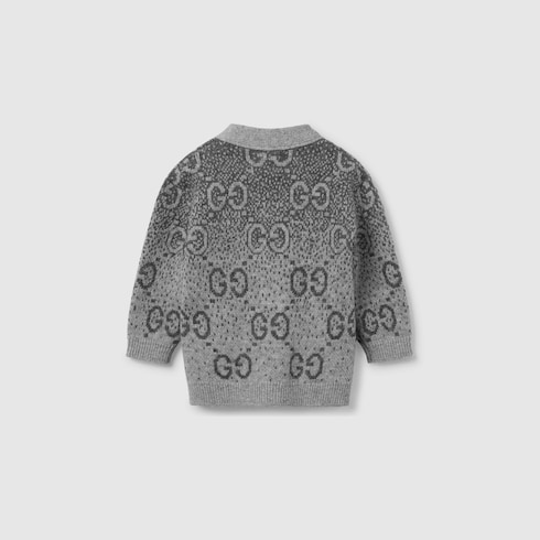 Baby GG wool jacquard cardigan