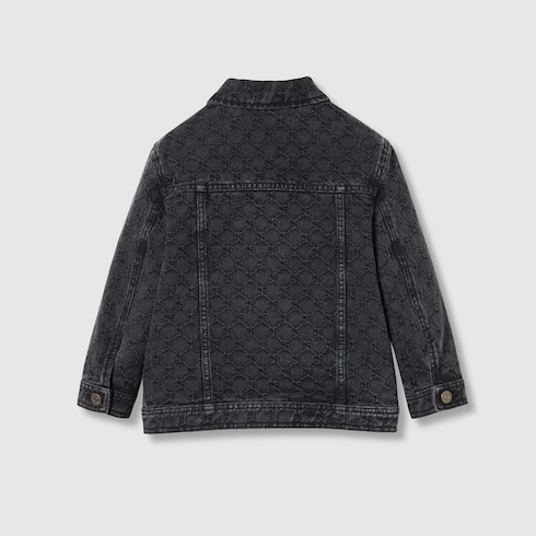 Giacca bambino in denim GG jacquard