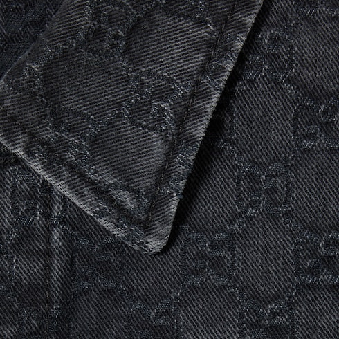 Giacca bambino in denim GG jacquard