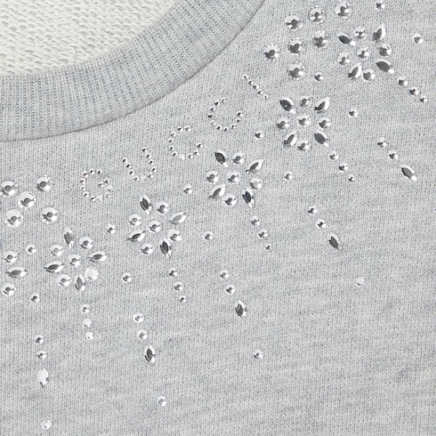 Sweat-shirt pour enfant en coton brodé